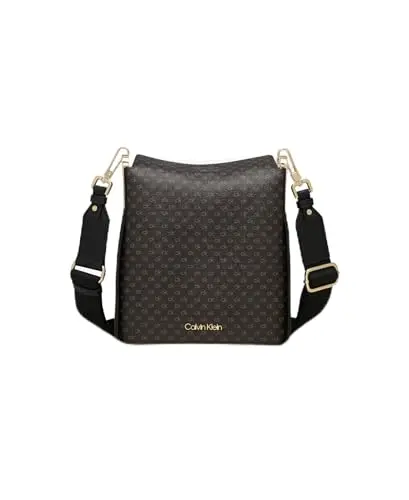 Bolso Cruzado Calvin Klein Fay: Estilo Compacto y Organizado en Marrón