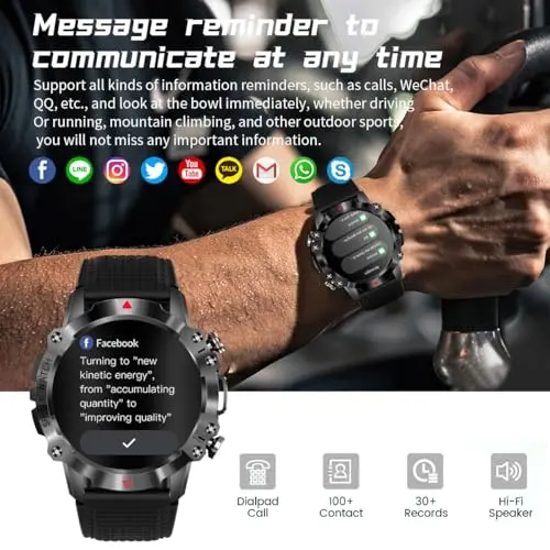 Reloj inteligente Zocowear 1.39" con monitor de salud y 100+ modos deportivos, IP67  - imagen 3