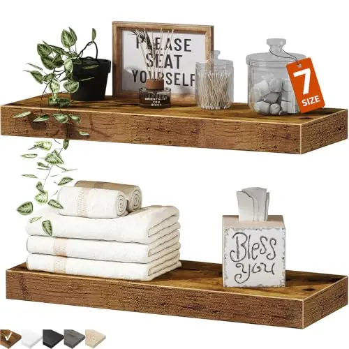 Set de 2 Estanterias Flotantes QEEIG para Baño de 40cms