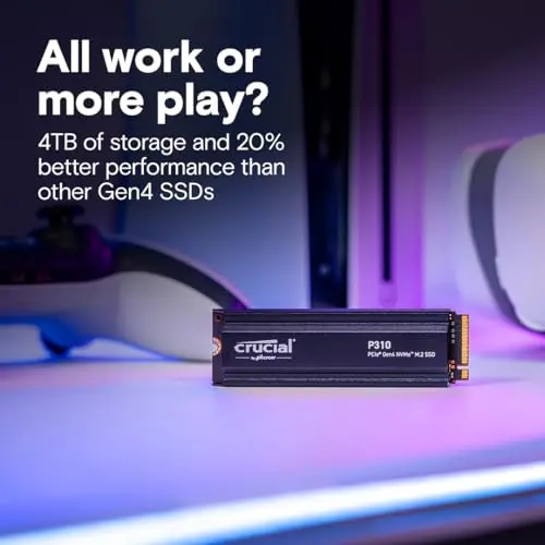 Crucial P310 4TB PCIe Gen4 M.2 SSD hasta 7,100MB/s con disipador y oferta de Acronis - imagen 3