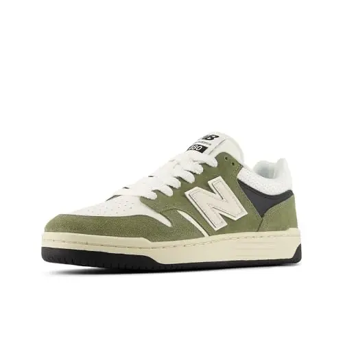 Zapatilla Premium para Hombre New Balance 480 V1, Oliva Oscuro/Sal Marina - Talla 10.5 M