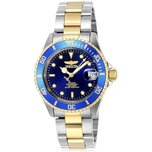 Reloj Automático Invicta Pro Diver 40mm Acero y Oro, Resistente al Agua 200m (Modelo: 8928OB)