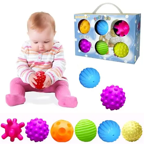 Set de Pelotas Sensoriales para Bebés ROHSCE: Masaje, Texturas y Estimulación Táctil BPA Free