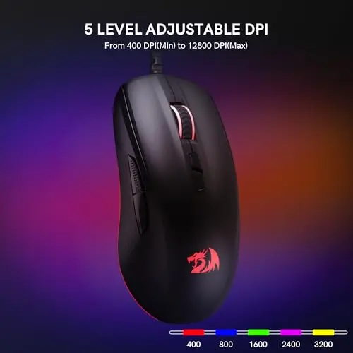 Ratón Gaming Redragon M718-AIR, 12800 DPI, 7 Botones Macro, RGB, Confort Ergónomico - imagen 4