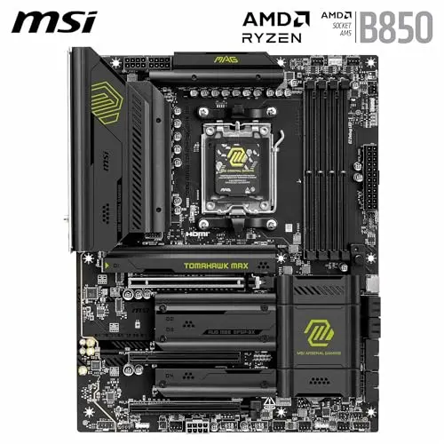 Placa base MSI MAG B850 Tomahawk MAX WiFi ATX - Soporta AMD Ryzen 9000/8000/7000, DDR5, PCIe 5.0 - imagen 2