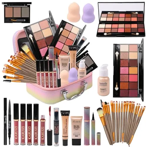 Kit de Maquillaje MTDXILTAI: Paleta, 20 Brochas y Neceser Colorido para Todas las Ocasiones