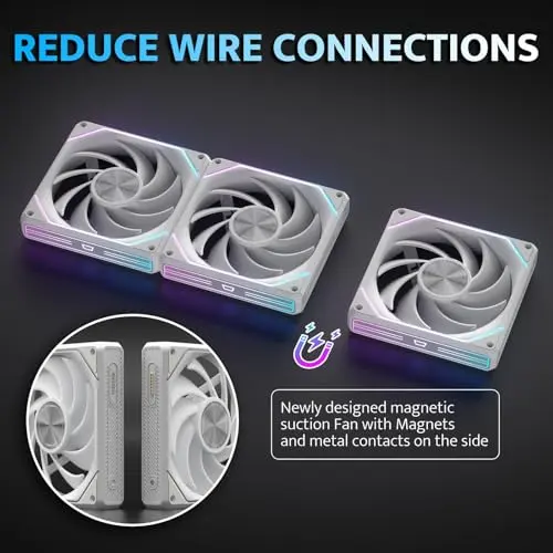 Ventiladores PC darkFlash G16 120MM ARGB: Instalación Magnética, 2200RPM, Sin Herramientas - imagen 2