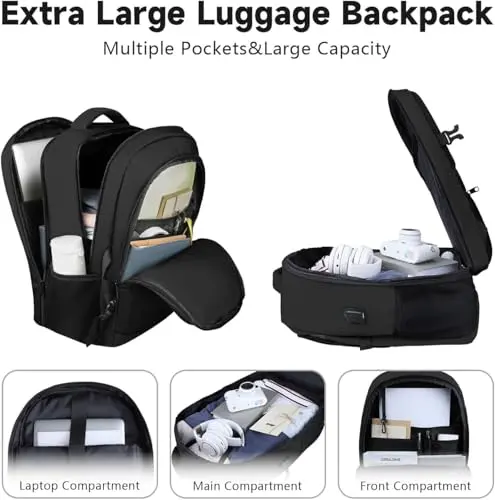Mochila Lapsouno Travel 15.6" - Antirrobo, Resistente al Agua, con USB y gran capacidad - imagen 5