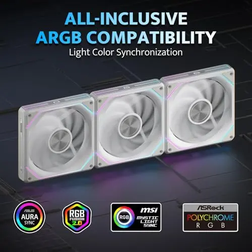 Ventiladores PC darkFlash G16 120MM ARGB: Instalación Magnética, 2200RPM, Sin Herramientas - imagen 3