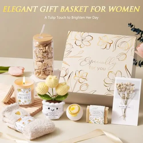Cesta de Regalos para Mujeres: Kit de Auto-Cuidado, Regalos Inspiradores y Detalles Únicos - imagen 4