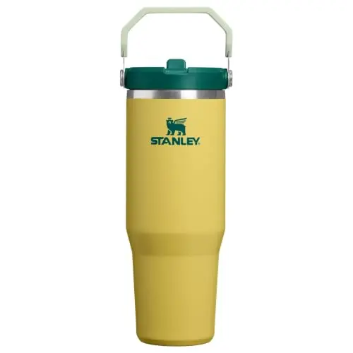 Taza STANLEY IceFlow 2.0 de 30 oz con tapa Flip Straw, Daffodil Emerald