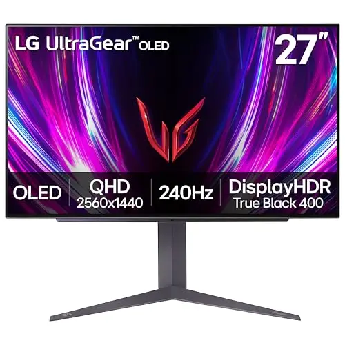 LG 27GS93QE Monitor Gaming OLED de 27" QHD 1440p 240Hz con True Black 400 y G-SYNC