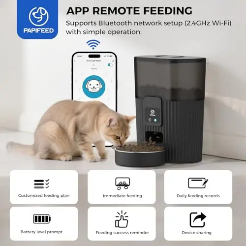 PAPIFEED Comedero Automático con WiFi 3.5L, Control APP y soporte para Alexa. - imagen 5