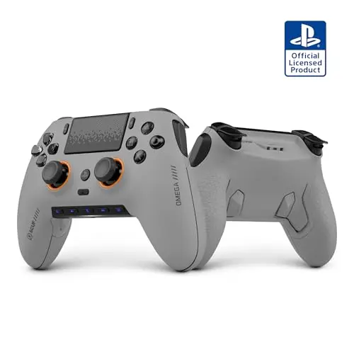 Controlador SCUF OMEGA PS5 Inalámbrico – Gris Claro, personalizable y de alto rendimiento