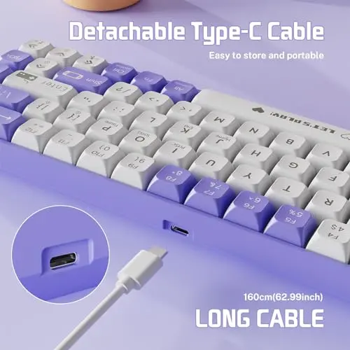 Combo Teclado y Ratón AJAZZ AK680 Mecánico 60% RGB, Hot-Swappable y Antighosting - imagen 5