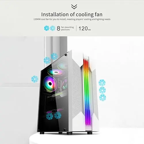 Caja Gaming PC Mid-Tower ATX/M-ATX/Mini-ITX con Cristal Templado y Soporte de Enfriamiento. - imagen 4