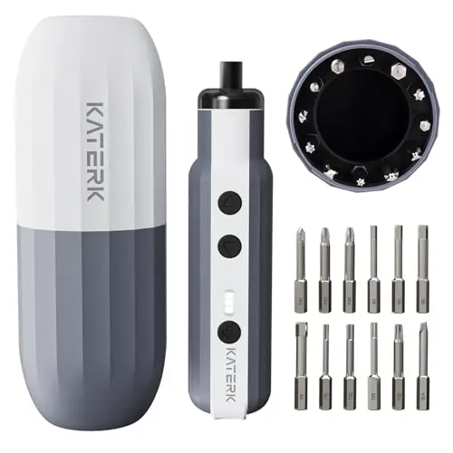 Destornillador Eléctrico Inalámbrico Katerk 1500mAh con Luz LED y Carga Rápida