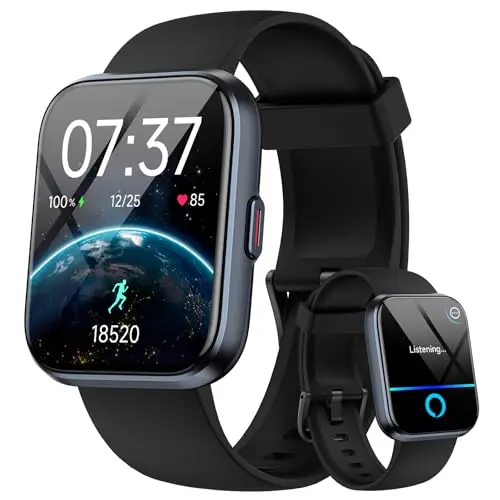 Reloj inteligente 1.85" con Bluetooth, 120+ modos deportivos y resistencia al agua 3ATM, compatible con iOS/Android