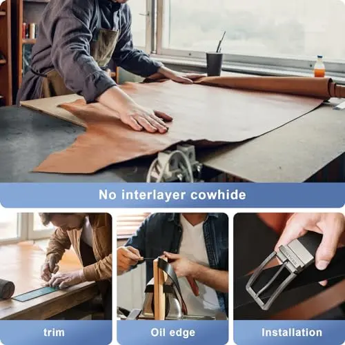 Cinturón Reversible de Cuero para Hombre BESTKEE - Elegante y Duradero - imagen 3