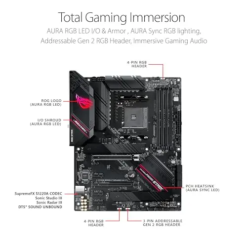 Placa Base Asus ROG Strix B550-F Gaming WiFi II para AMD AM4 con PCIe 4.0 y WiFi 6E - imagen 2