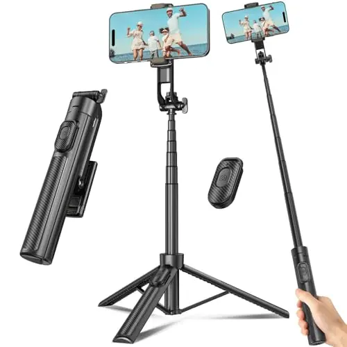 Selfie Stick Tripod Liphisy 50” con Control Remoto y Soporte Ajustable