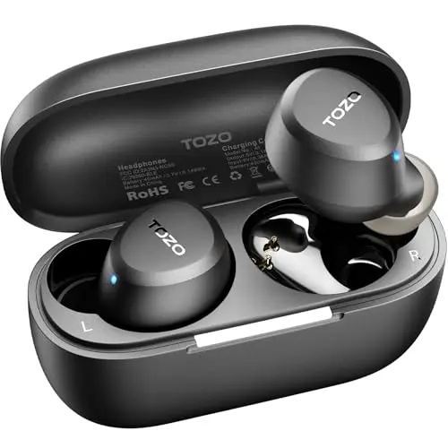 Auriculares Inalámbricos TOZO A1: Bluetooth 5.3, Sonido Estéreo y Larga Duración de Batería