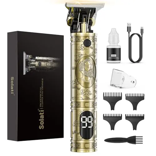 Cortacésped Solati: Cortadora de cabello profesional con motor potente y pantalla LCD