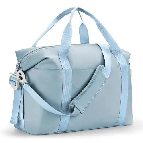 Bolsa de Viaje Percover Weekender para Mujer, 33L, Nylon Resistente al Agua, Cielo Azul