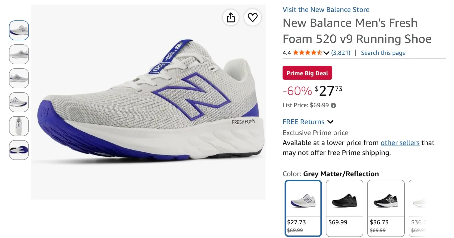 Tenis para hombre New Balance Fresh Foam 520 v9 (Solo talla 7 y 8us)