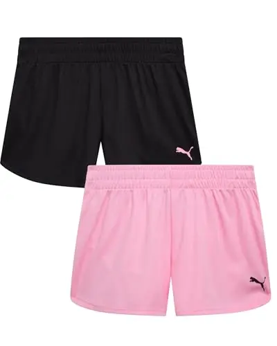 PUMA Chicas Pack de 2 Pantalones Cortos de Malla Dolphin - Rinde y Luce Genial