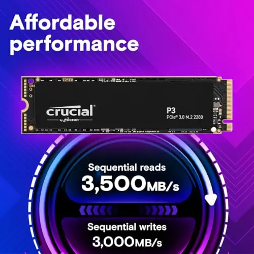 Crucial P3 1TB SSD NVMe M.2: Velocidades de hasta 3500MB/s y almacenamiento fiable - imagen 2