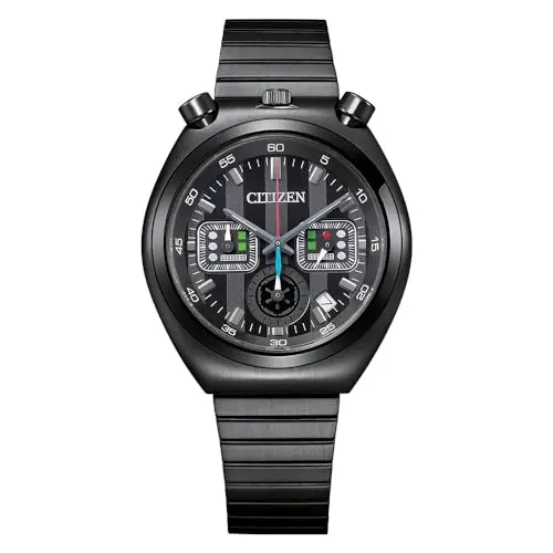 Reloj Citizen Vintage Darth Vader: Cronógrafo, 38mm, Diseño Único en Acero Inoxidable
