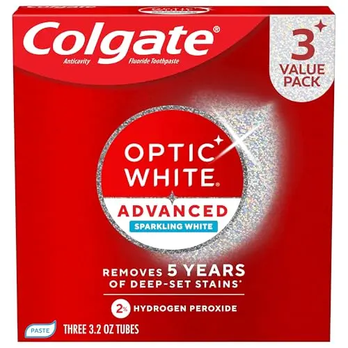 Pasta de Dientes Colgate Optic White, 3 Piezas, 3.2 oz - Blanqueo Avanzado