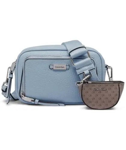 Bolso Cruzado Calvin Klein Zulle para Mujer, de Cuero Vegano de Alta Calidad - Azul