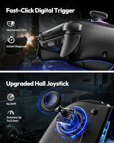 Controladores VOYEE para Switch: ergonómicos, con joystick Hall Effect y RGB, conexión inalámbrica - imagen 2