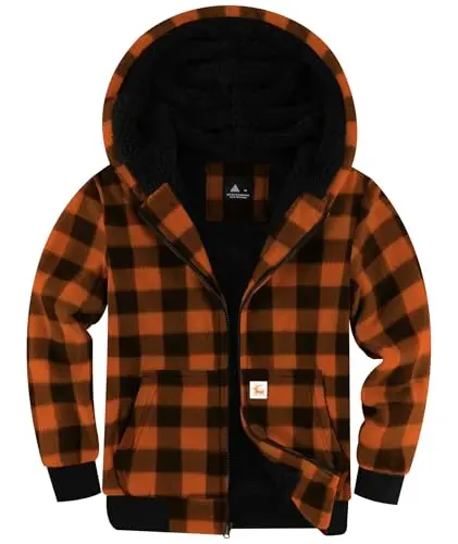 Sudadera con Capucha para Niños con Forro de Franela y Cierre Completo