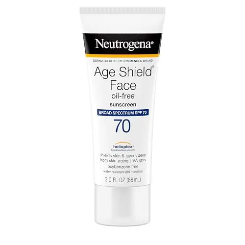 Neutrogena Age Shield Protector Solar Facial Sin Aceite SPF 70 para Defensas Contra el Envejecimiento