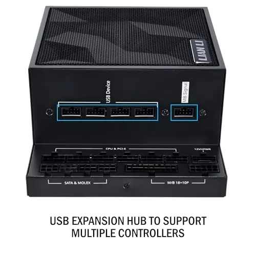 Fuente de Poder Lian Li Edge 1300W Modular 80 PLUS Platinum ATX 3.0 con 4 Puertos USB - imagen 3