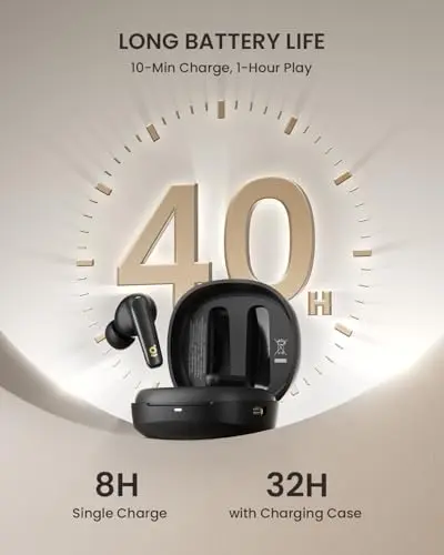 Prime: Auriculares In-Ear Inalámbricos Wegear con 40H de Autonomía, 4 Micrófonos y Bluetooth 5.4 - imagen 4