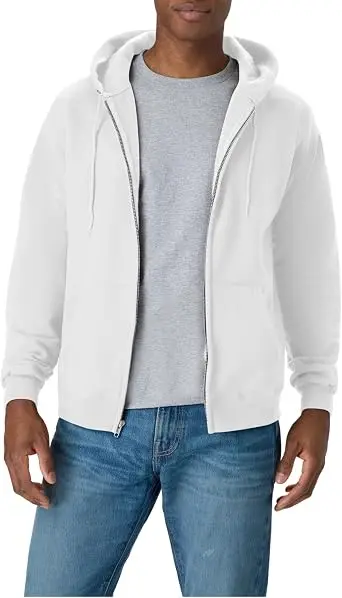 Sudadera con Capucha para Hombre Hanes, Estilo Full-Zip y EcoSmart