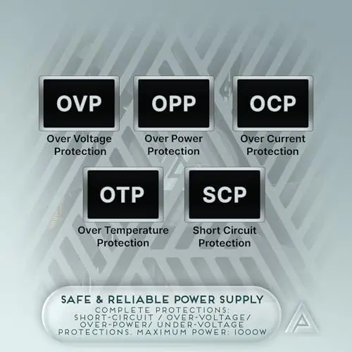 Fuente de Poder Apevia ATX-SL1000W, 1000W, Modular, Compatible con ATX 3.0 y PCIe 5.1 - imagen 4