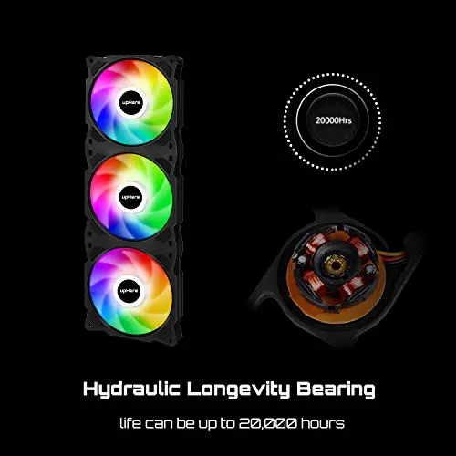 Ventilador upHere 360mm RGB PWM para PC: Refrigeración potente y silenciosa - imagen 5
