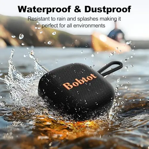 Bobtot Altavoces Portátiles Bluetooth, Mini Altavoz Impermeable IPX7 con 16 Horas de Reproducción, Sonido Estéreo - imagen 4