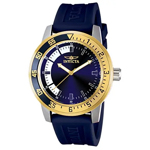 Reloj Invicta 12847: Esfera Azul y Correa de Silicona, Resistente al Agua hasta 100 metros