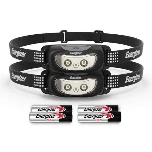 Linterna Frontal LED Energizer 2-Pack: Luz Brillante para Acampada y Emergencias