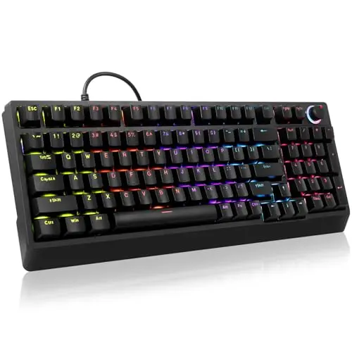 Teclado Mecánico Gaming HUO JI K-700 96%, Retroiluminación LED, Switch Rojo Lineal