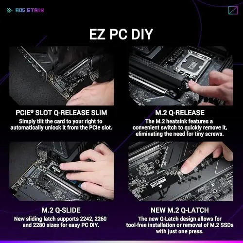 Placa Madre ASUS ROG Strix Z890-F Gaming WiFi con AI Avanzado, DDR5 y Conectividad Thunderbolt™ 4 - imagen 5