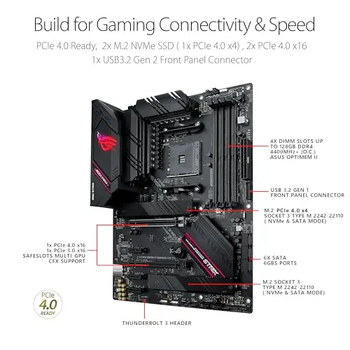 Placa Base Asus ROG Strix B550-F Gaming WiFi II para AMD AM4 con PCIe 4.0 y WiFi 6E - imagen 4