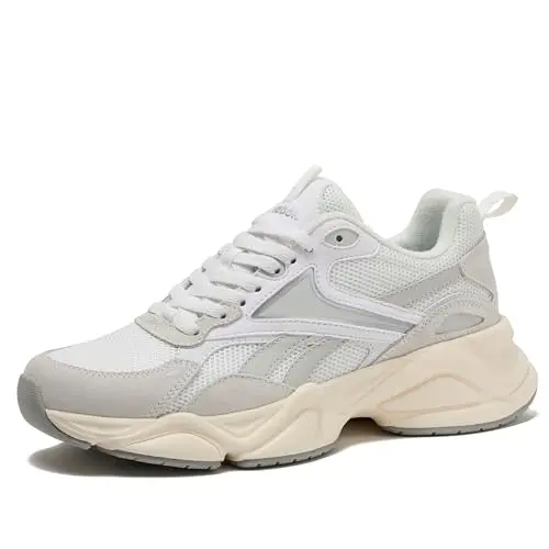 Zapatillas Reebok Power Fury para Hombre, cómodas y versátiles, Blancas/Silvern/Vintage Chalk, Talla 9.5