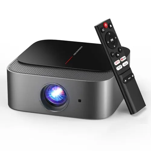 Proyector DBPOWER E2 Smart: 1080P, WiFi 6, Bluetooth 5.2 y 386+ Apps Integradas